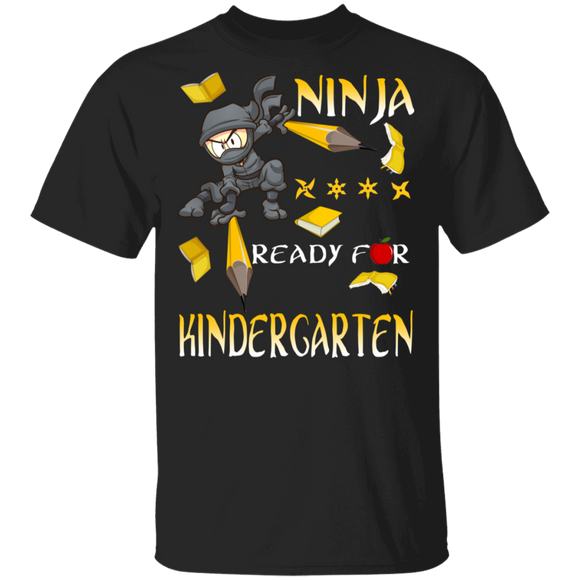 Ninja Ready For Kindergarten Funny Ninja Back To School Kids Gifts T-Shirt - Macnystore