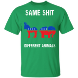 Same Shit Different Animals Donkey Elephant American Flag Shirt - Macnystore