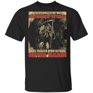 Never Forget The Way Vietnam Veteran Was Treated Upon Return Never Again Gifts T-Shirt - Macnystore