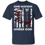 One Nation Under God Cool Deer Hunter American Shirt Matching Deer Hunter Hunting Lover Gifts T-Shirt - Macnystore