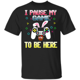 I Paused My Game To Be Here Bunny Game Controller Easter Day T-Shirt - Macnystore