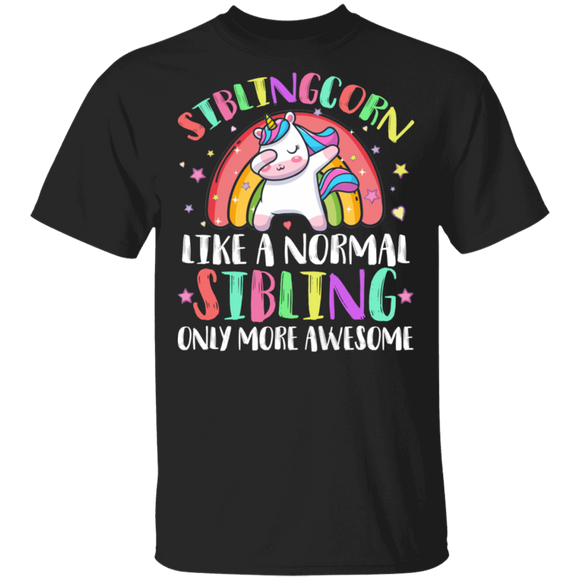 Unicorn Lover Shirt Siblingcorn Like A Normal Sibling Only More Awesome Gifts T-Shirt - Macnystore