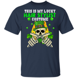 This Is My Lucky Hair Stylist Costume Skull St Patrick's Day T-Shirt - Macnystore