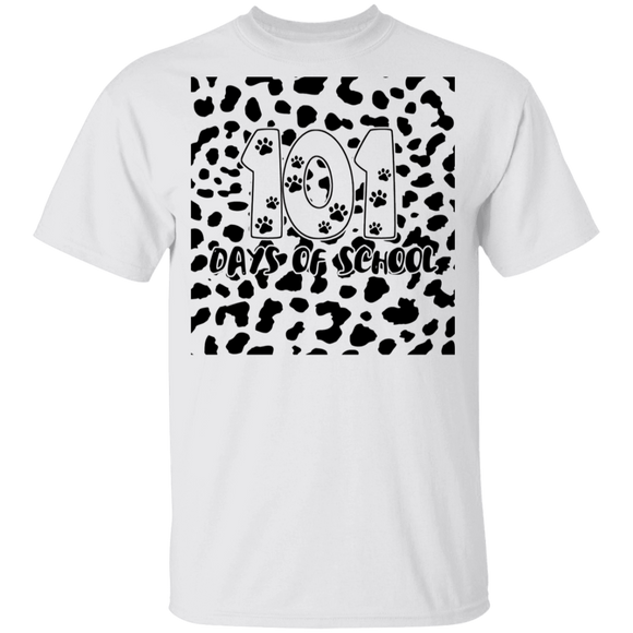 101 Days Of School Dalmatian Dog's Paw Kids Preschool Kindergarten Elementary Student Teacher 100 Days Of School Gifts Youth T-Shirt - Macnystore