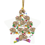 Muskrat Christmas Tree Funny Christmas Tree Light Santa Muskrat Lover Gifts Ornament Xmas - Macnystore