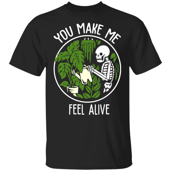 You Make Me Feel Alive Cool Skeleton Weed Cannabis Smoker Gifts T-Shirt - Macnystore