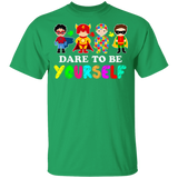 Dare To Be Yourself Superheroes Lover Cute Autism Awareness Month Autistic Children Autism Patient Kids Men Women Gifts Youth T-Shirt - Macnystore