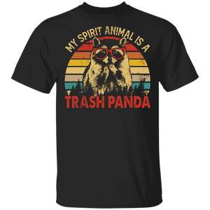 Raccoon Shirt Vintage Retro My Spirit Animal Is A Trash Panda Funny Raccoon Lover Gifts T-Shirt - Macnystore