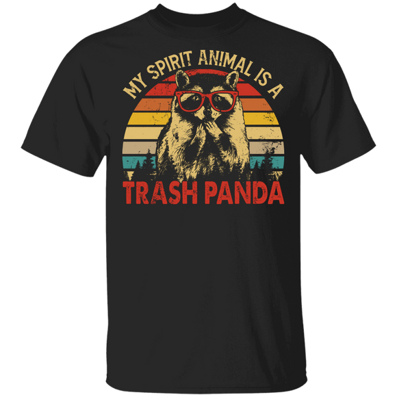Raccoon Shirt Vintage Retro My Spirit Animal Is A Trash Panda Funny Raccoon Lover Gifts T-Shirt - Macnystore