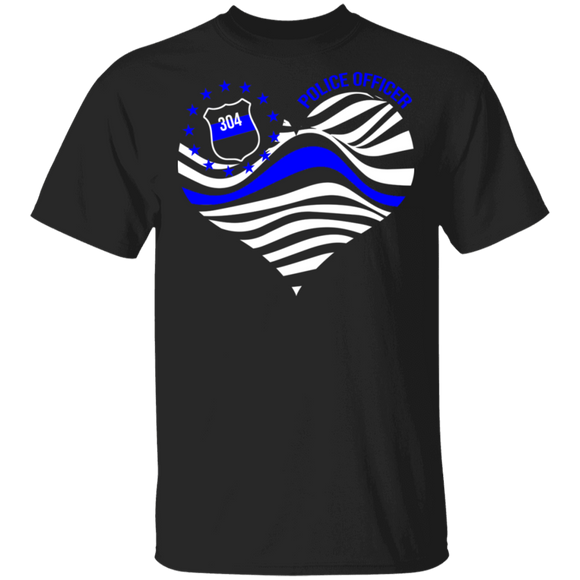 Cool American Flag 304 Police Officer Shirt Matching Blue Line Police Policeman Cops Gifts T-Shirt - Macnystore