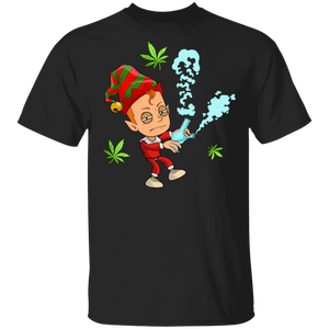 Christmas Elf Weed Stoner Santa Marijuana Shirt Christmas Elf Lover Weed T-Shirt - Macnystore