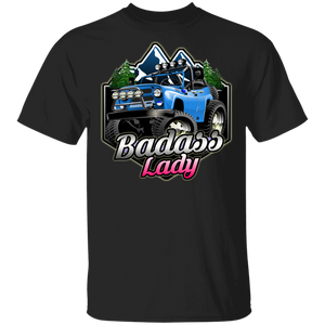 Truck Lover Shirt BadAss Lady Funny Women Truck Driver Lover Gifts T-Shirt - Macnystore