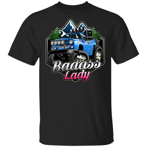 Truck Lover Shirt BadAss Lady Funny Women Truck Driver Lover Gifts T-Shirt - Macnystore