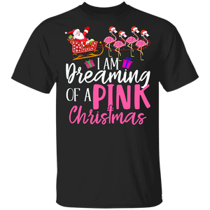 I Am Dreaming Of A Pink Christmas Merry Flamingos Lover Family Matching X-mas T-Shirt - Macnystore