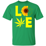Love Cannabis Sunflower Weed Marijuana T-Shirt - Macnystore