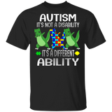 Autism It's Not A Disability Cute Dabbing T-rex Autism Awareness Dinosaur Autism T-Shirt - Macnystore