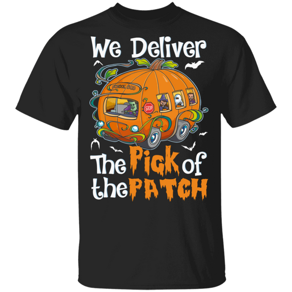 Halloween Bus Driver Shirt We Deliver The Pick Of The Patch Cool Halloween Pumpkin School Bus Driver Lover Gifts Halloween T-Shirt - Macnystore