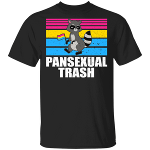 Pansexual Trash Cool Pride Trans LGBT Flag Raccoon Proud Trans Transgender Gifts T-Shirt - Macnystore