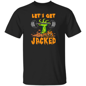 Halloween Fitness Lover Shirt Let's Get Jacked Funny Halloween Fitness Gym Training Zombies Lover Gifts Halloween T-Shirt - Macnystore