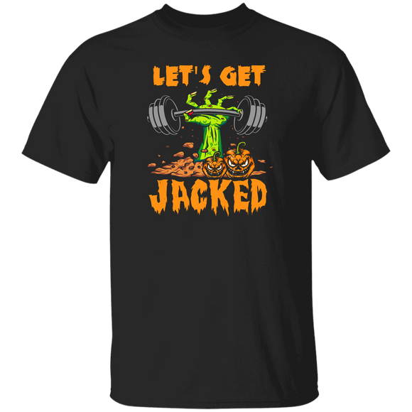 Halloween Fitness Lover Shirt Let's Get Jacked Funny Halloween Fitness Gym Training Zombies Lover Gifts Halloween T-Shirt - Macnystore