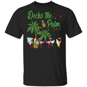 Decks The Palm Cool Flamingos In The Party Gifts T-Shirt - Macnystore
