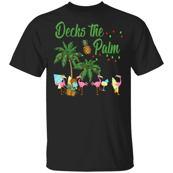 Decks The Palm Cool Flamingos In The Party Gifts T-Shirt - Macnystore