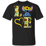 Love Sunflower Heart Sitich Shirt Matching Sitich Film Movies TV Show Lover Fans Gifts T-Shirt - Macnystore