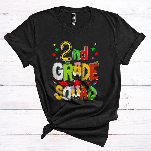 MacnyStore - 2nd Grade Squad Back To School Cute Pencil Team Of Teacher Student Kids T-Shirt