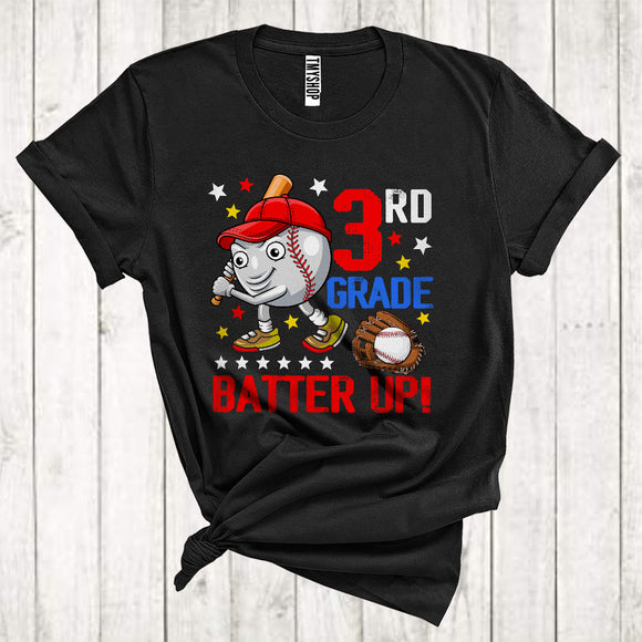 MacnyStore - 3rd Grade Batter Baseball Cute Ball Kids Sport Player Lover Back To School T-Shirt