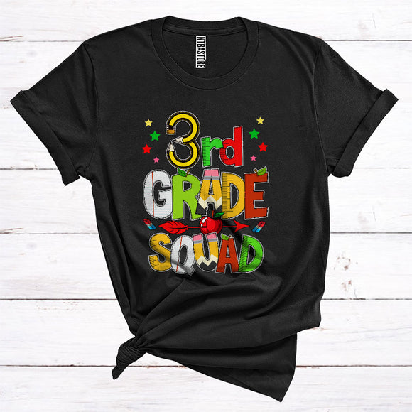 MacnyStore - 3rd Grade Squad Back To School Cute Pencil Team Of Teacher Student Kids T-Shirt