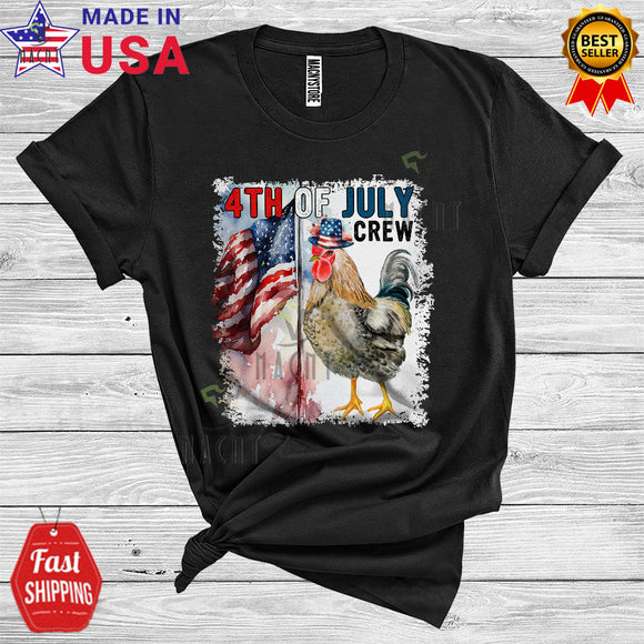 MacnyStore - 4th of July Chicken American Flag Cool Farm Animal Lover T-Shirt