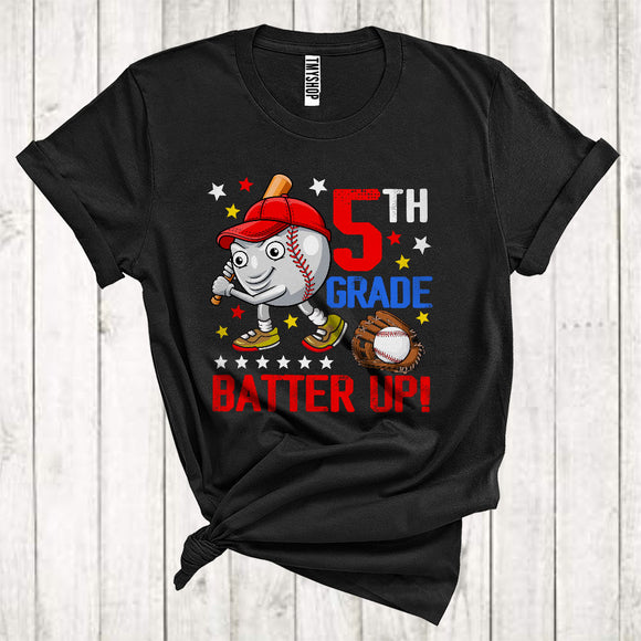 MacnyStore - 5th Grade Batter Baseball Cute Ball Kids Sport Player Lover Back To School T-Shirt