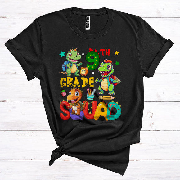 MacnyStore - 9th Grade Squad Cute Dinosaur First Day Back To School Student Lover T-Shirt