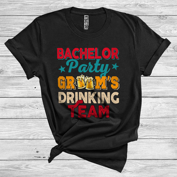 MacnyStore - Bachelor Funny Party Groom's Drinking Team Wedding Party Matching Group T-Shirt