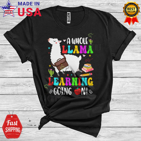 MacnyStore - Back To School A Whole Llama Learning Cute First Day Teachers Students Alpaca Llama Lover T-Shirt