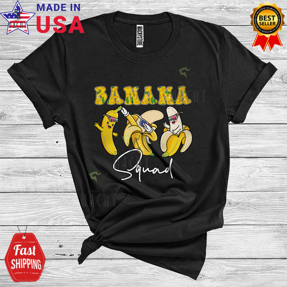 MacnyStore - Banana Squad Funny Sunglasses Dabbing Bananas Fruits Vegan Healthy Lover Friends Family Group T-Shirt