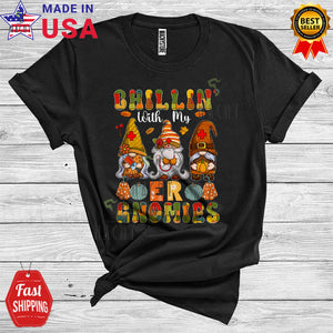 MacnyStore - Chillin With My ER Gnomies Cute Three Gnomes Thanksgiving Nurse Careers Group T-Shirt