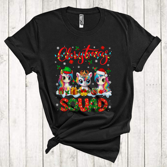 MacnyStore - Christmas Squad Cute Christmas ELF Reindeer Santa Unicorn Xmas Margical Animal Lover T-Shirt
