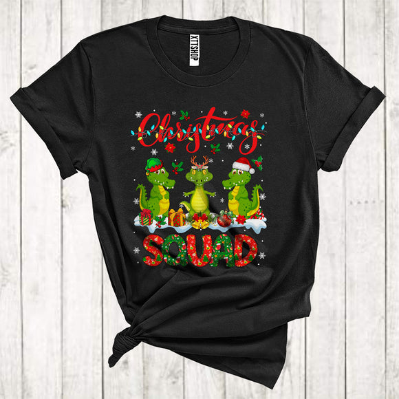 MacnyStore - Christmas Squad Awesome ELF Reindeer Santa Alligator Xmas Animal Lover T-Shirt