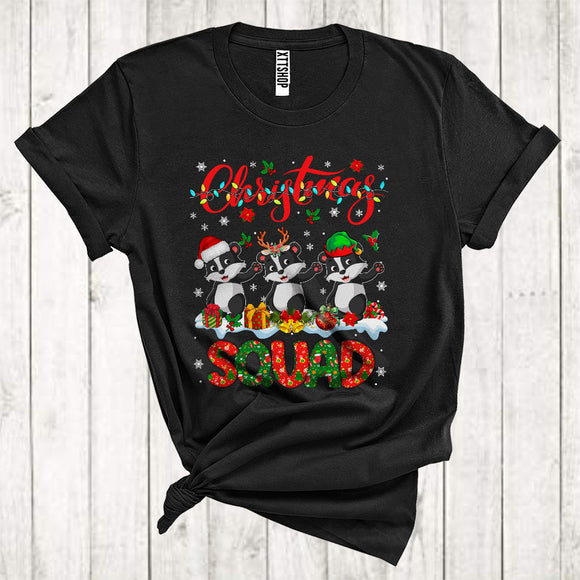 MacnyStore - Christmas Squad Awesome ELF Reindeer Santa Badger Xmas Animal Lover T-Shirt