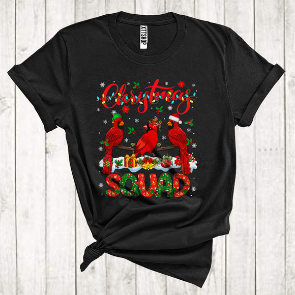 MacnyStore - Christmas Squad Awesome ELF Reindeer Santa Cardinal Bird Xmas Animal Lover T-Shirt