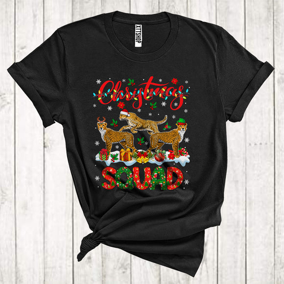 MacnyStore - Christmas Squad Awesome ELF Reindeer Santa Cheetah Xmas Animal Lover T-Shirt