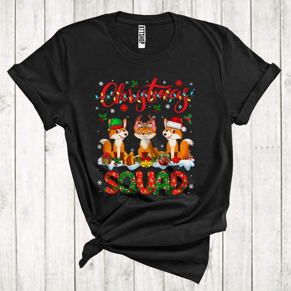 MacnyStore - Christmas Squad Awesome ELF Reindeer Santa Fox Xmas Animal Lover T-Shirt