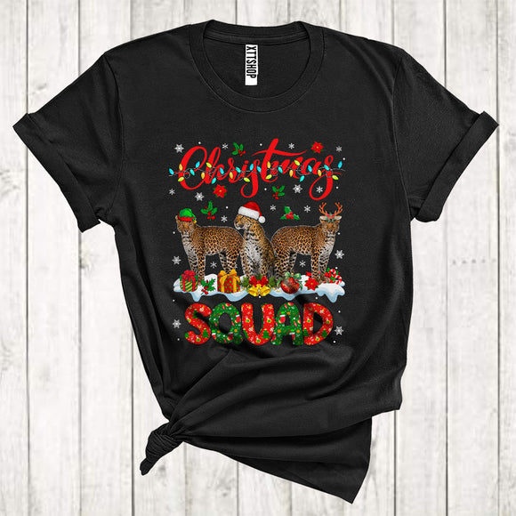 MacnyStore - Christmas Squad Awesome ELF Reindeer Santa Leopard Xmas Animal Lover T-Shirt