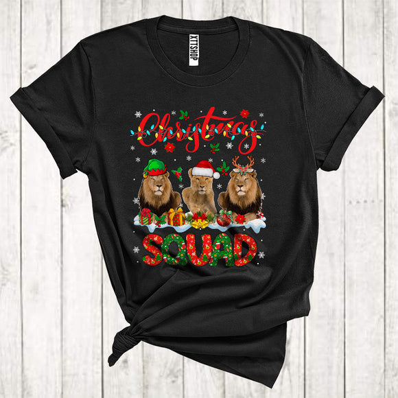 MacnyStore - Christmas Squad Awesome ELF Reindeer Santa Lion Xmas Animal Lover T-Shirt