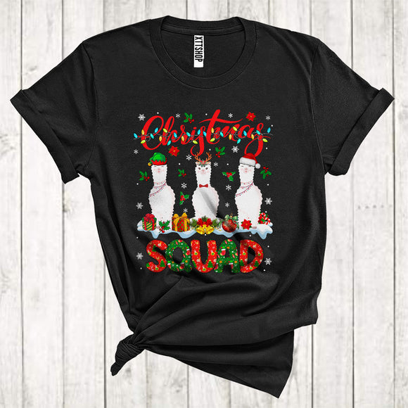 MacnyStore - Christmas Squad Awesome ELF Reindeer Santa Llama Xmas Animal Lover T-Shirt