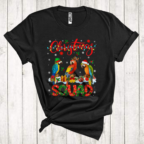 MacnyStore - Christmas Squad Awesome ELF Reindeer Santa Macaw Xmas Animal Lover T-Shirt