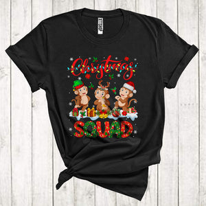 MacnyStore - Christmas Squad Awesome ELF Reindeer Santa Monkey Xmas Animal Lover T-Shirt