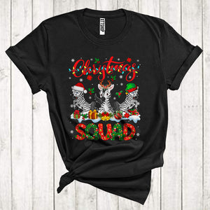 MacnyStore - Christmas Squad Awesome ELF Reindeer Santa Zebra Xmas Animal Lover T-Shirt