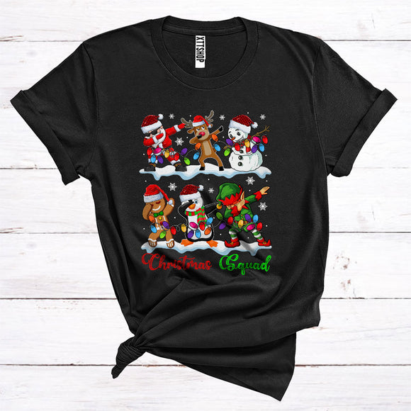 MacnyStore - Christmas Squad, Dabbing Santa Reindeer Elf Snowman Penguin Gingerbread Man Lover T-Shirt